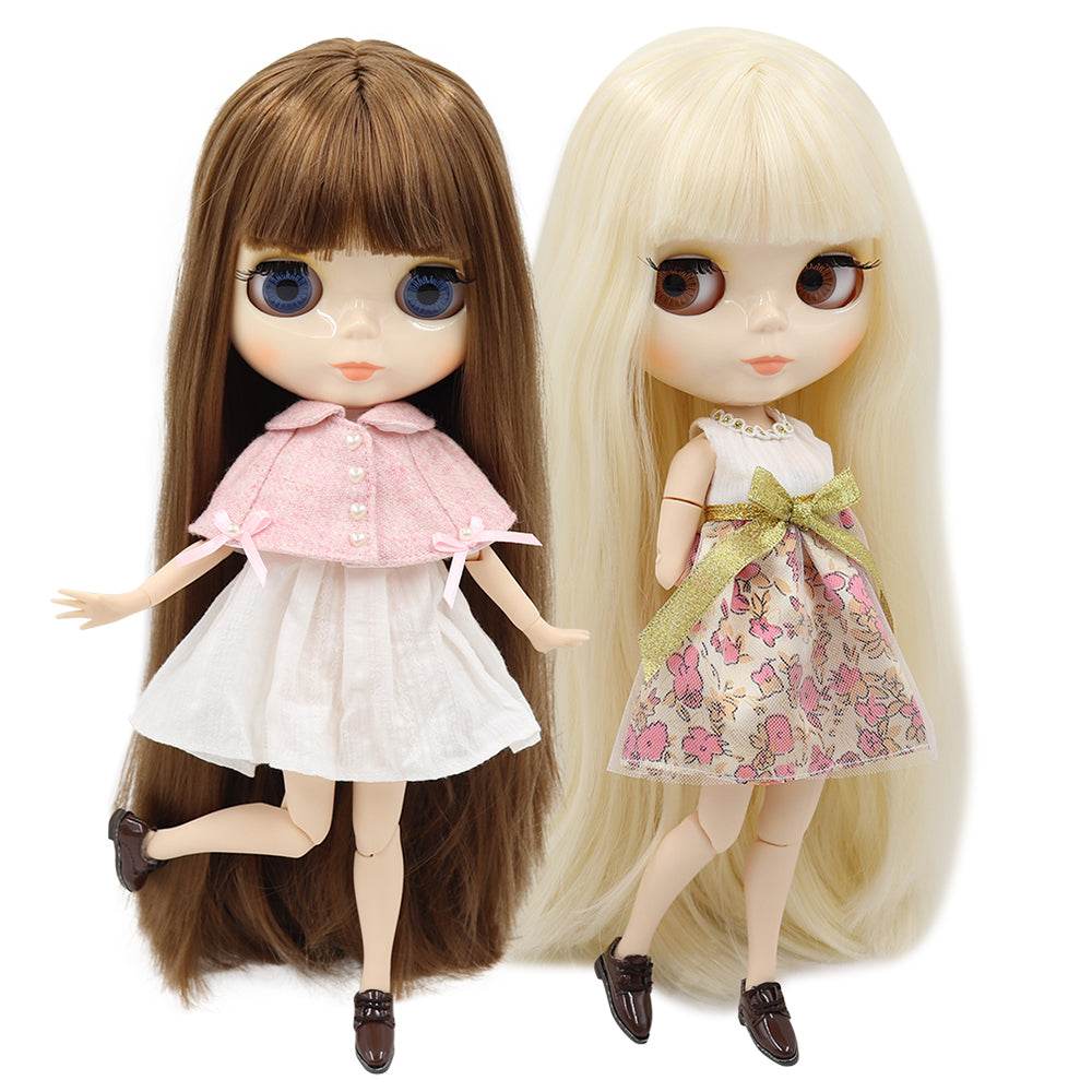 Customizable 30cm Shiny Face Blyth Doll with White Skin & Toy Joints - ToylandEU