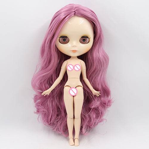 Customizable 30cm Shiny Face Blyth Doll with White Skin & Toy Joints - ToylandEU