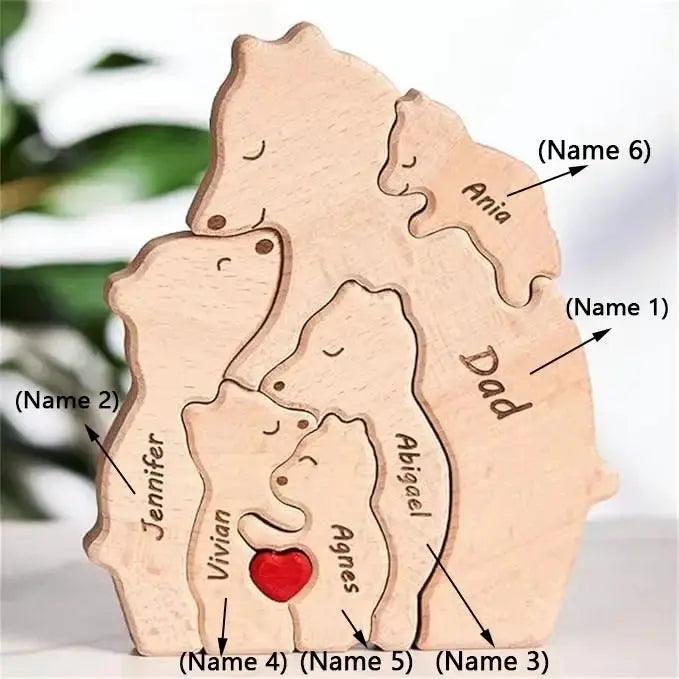 Customizable 3D Wooden Bear Handcrafted Gift For Mom -  ToylandEU™