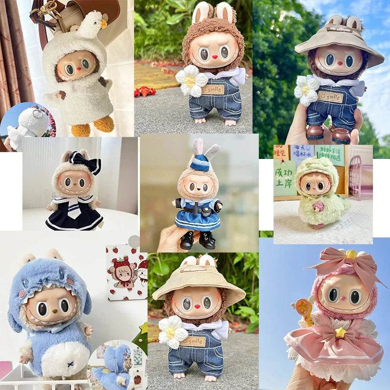 Adorable Kawaii Plush Doll with Customizable Clothing for Creative Kids and Collectors Labubu - ToylandEU