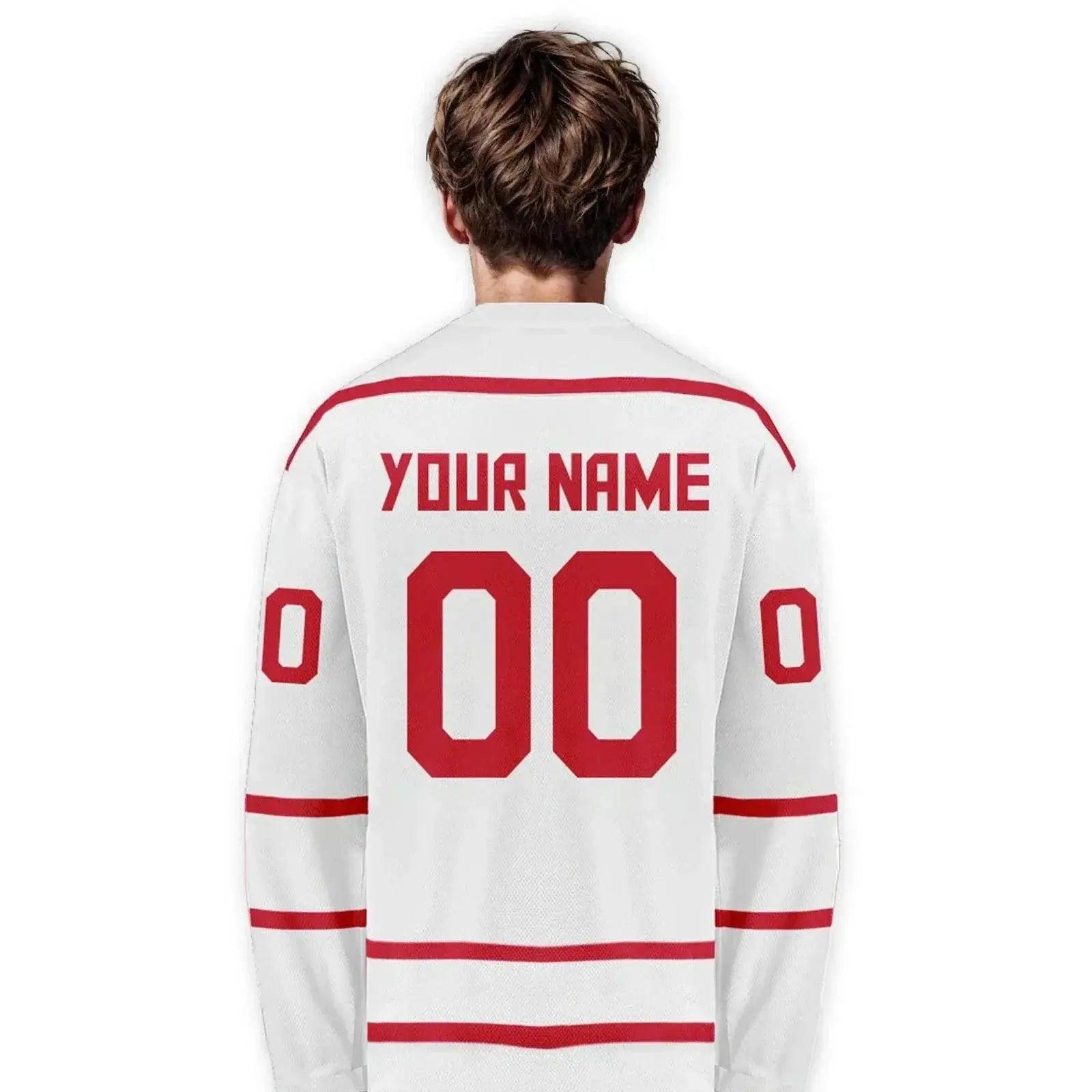 Customizable Denmark Hockey Jersey for All Ages - Personalized Men's, Women's, and Kids' Ice Hockey Apparel -  ToylandEU™