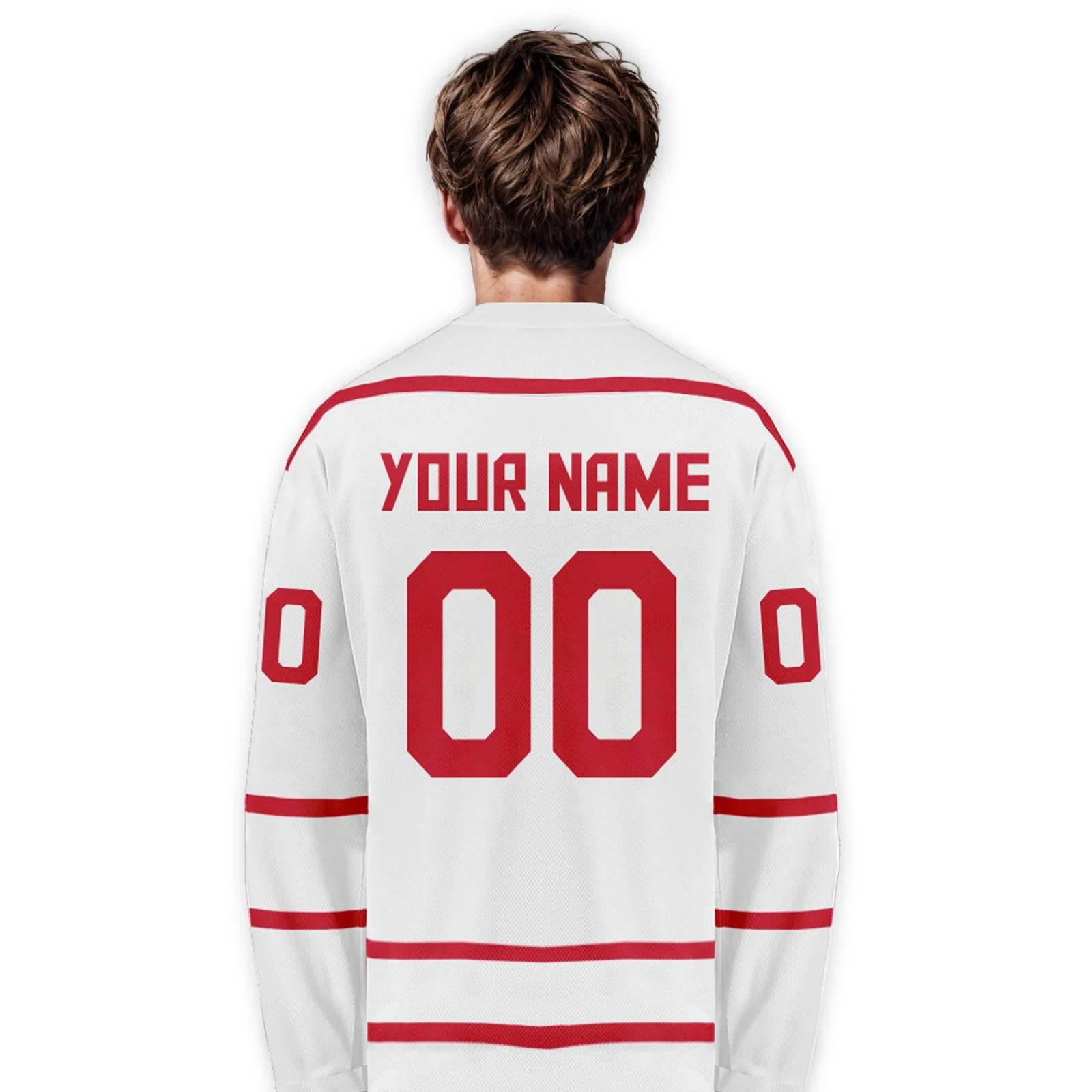 Customizable Denmark Hockey Jersey for All Ages - Personalized Men's, Women's, and Kids' Ice Hockey Apparel - ToylandEU