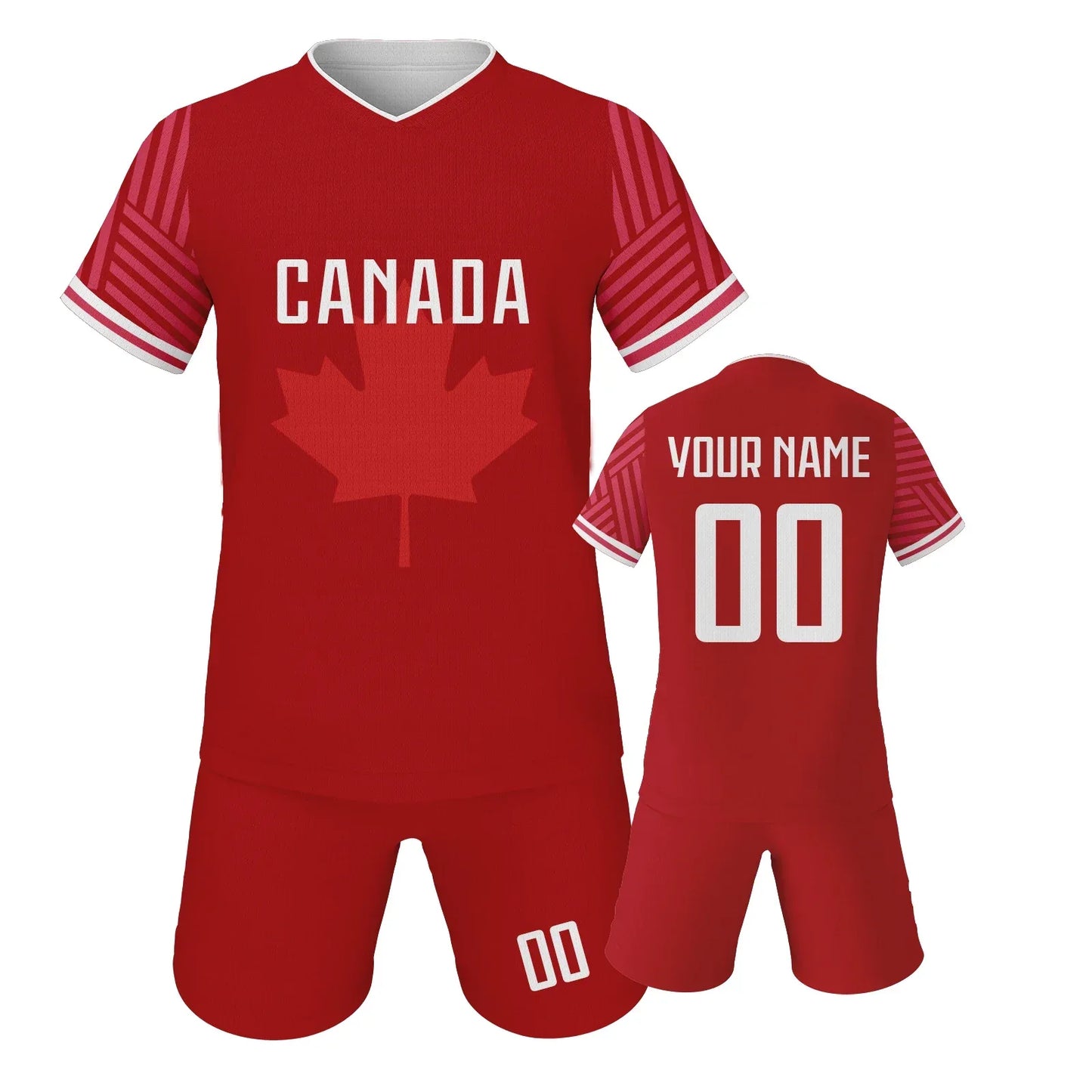 Customizable Kids Soccer Jersey Set With Short Sleeve Shirt And Matching Shorts Youth Football Training Kit Knit Fabric - ToylandEU