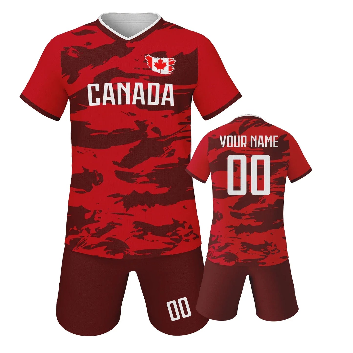Customizable Kids Soccer Jersey Set With Short Sleeve Shirt And Matching Shorts Youth Football Training Kit Knit Fabric - ToylandEU