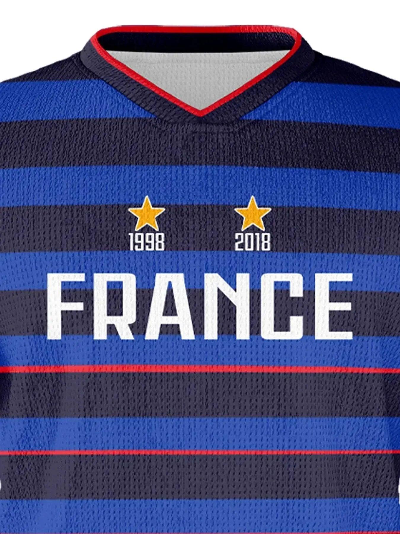  Customizable Kids Soccer Jersey and Shorts Set - France Football Training Outfit with Personalized Name and Number -  ToylandEU™