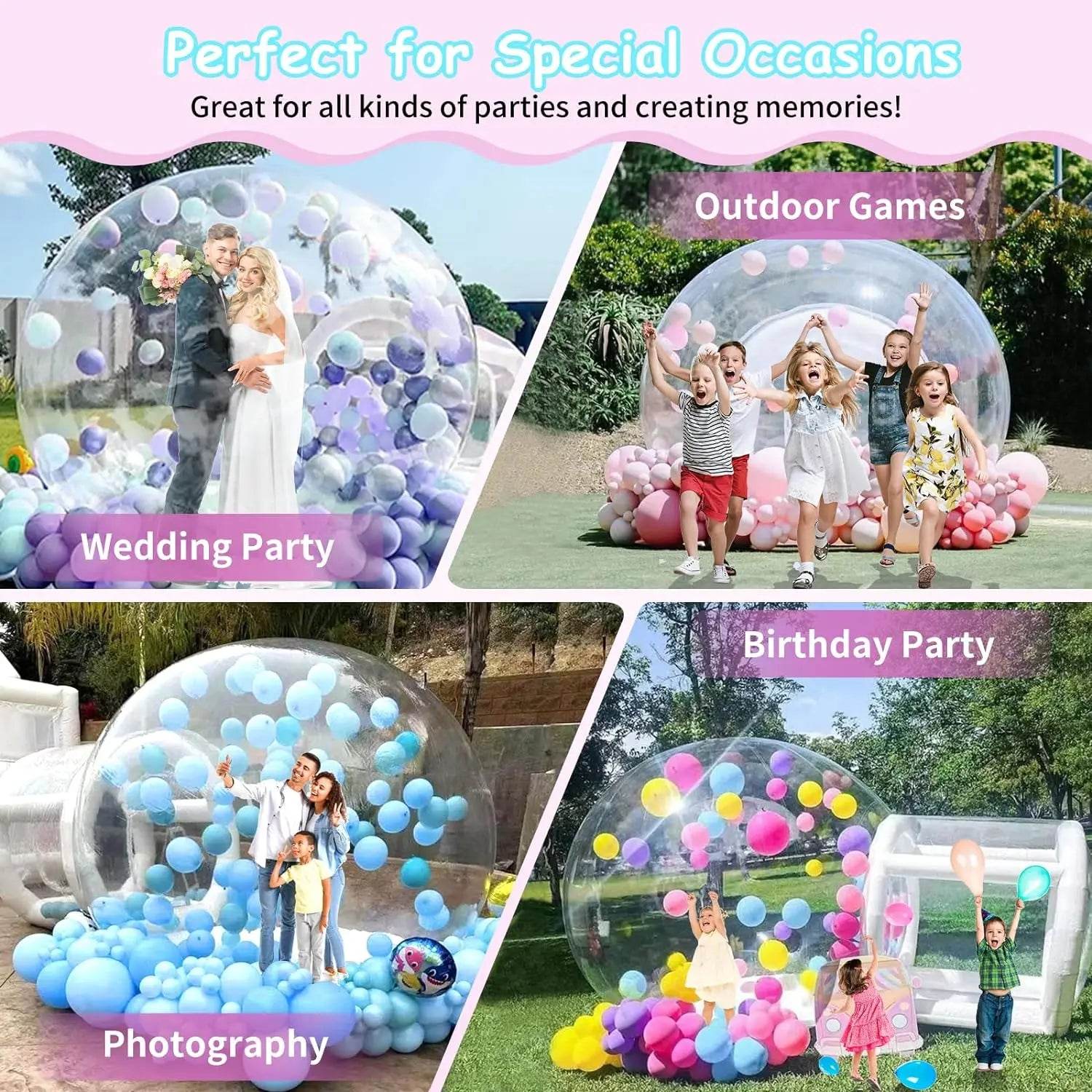 Customization White Bounce House Transparent Inflatable Bubble Dome - ToylandEU