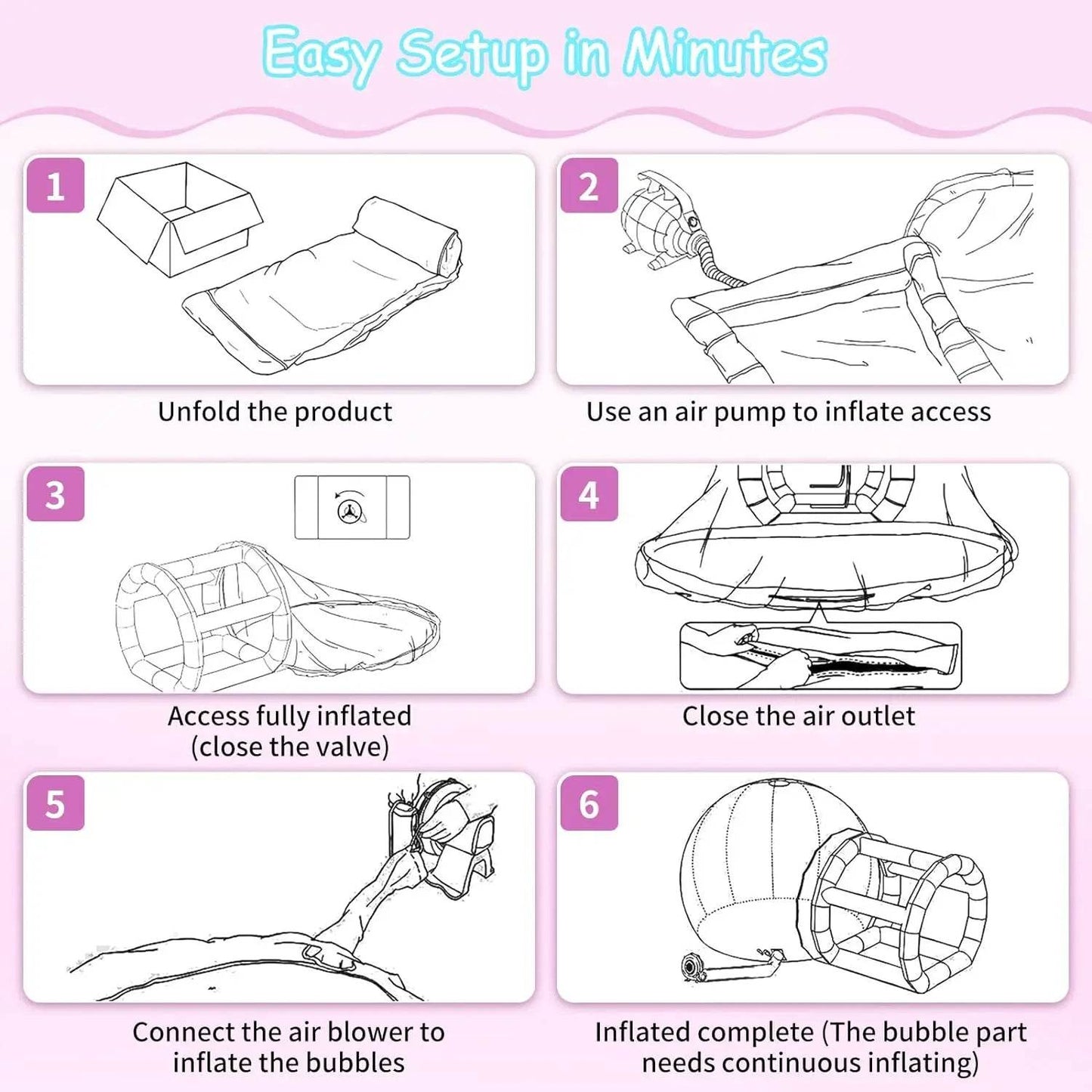 Customization White Bounce House Transparent Inflatable Bubble Dome - ToylandEU