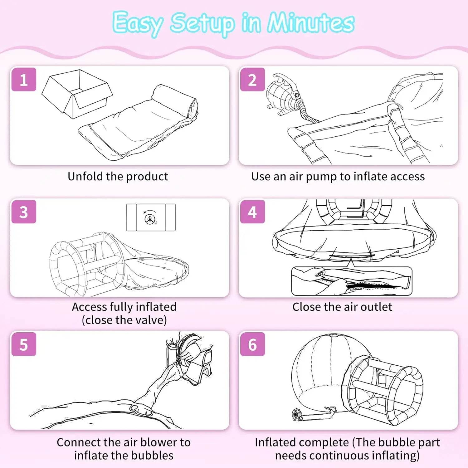 Customization White Bounce House Transparent Inflatable Bubble Dome - ToylandEU