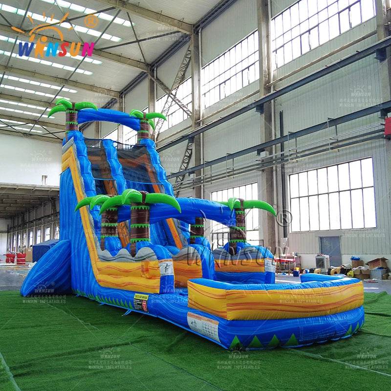 Customized Commercial Giant Water Slide Inflatable Party Size - ToylandEU