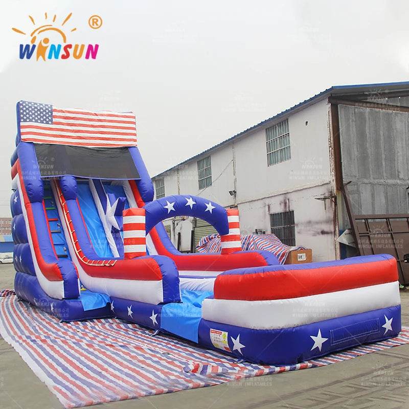 Customized Commercial Giant Water Slide Inflatable Party Size - ToylandEU