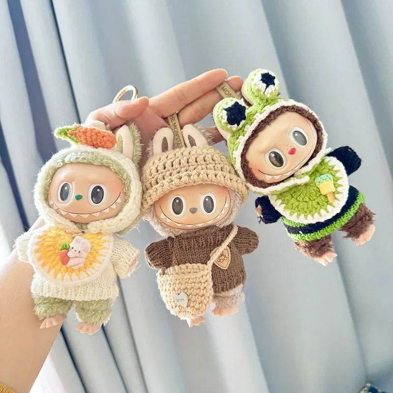 Cute 17cm Doll Outfit Set Korean Style Sweater For Labbubu - ToylandEU