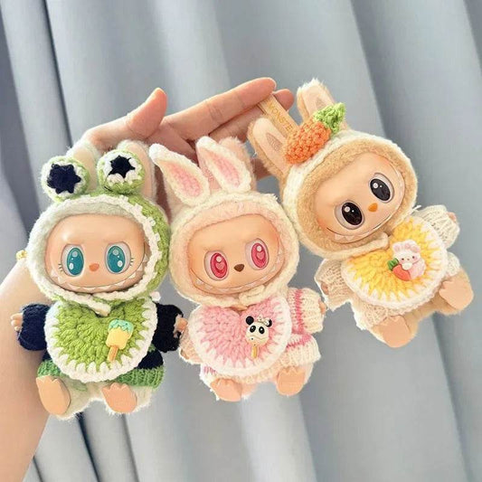 Cute 17cm Doll Outfit Set Korean Style Sweater For Labbubu - ToylandEU