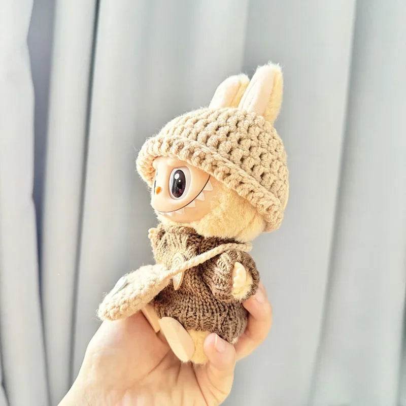 Cute 17cm Doll Outfit Set Korean Style Sweater For Labbubu - ToylandEU