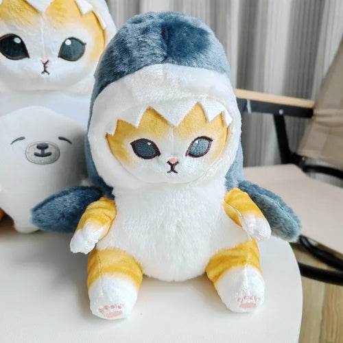 Cute 20cm Shark Cat Plush Pendant - Perfect Gift for Cat Enthusiasts - ToylandEU