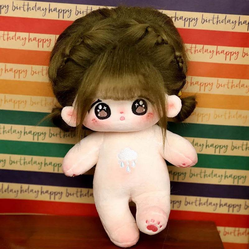 Cute 20cm Star Doll Plush Toy - Kawaii Stuffed Baby Doll with Clothes - ToylandEU
