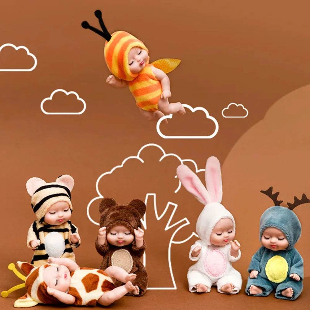 Cute 6Pcs Mini Dolls Set Sleeping Baby Gift For Kids - ToylandEU