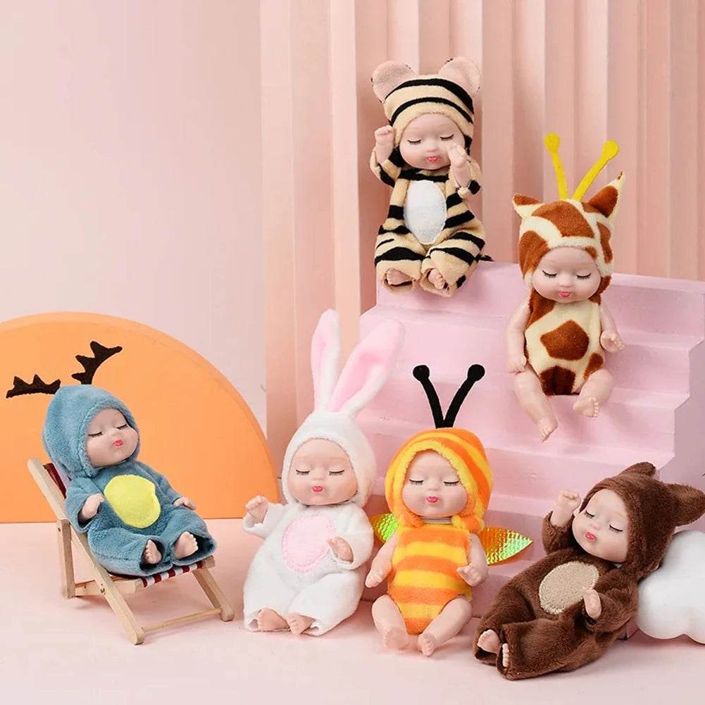 Cute 6Pcs Mini Dolls Set Sleeping Baby Gift For Kids - ToylandEU