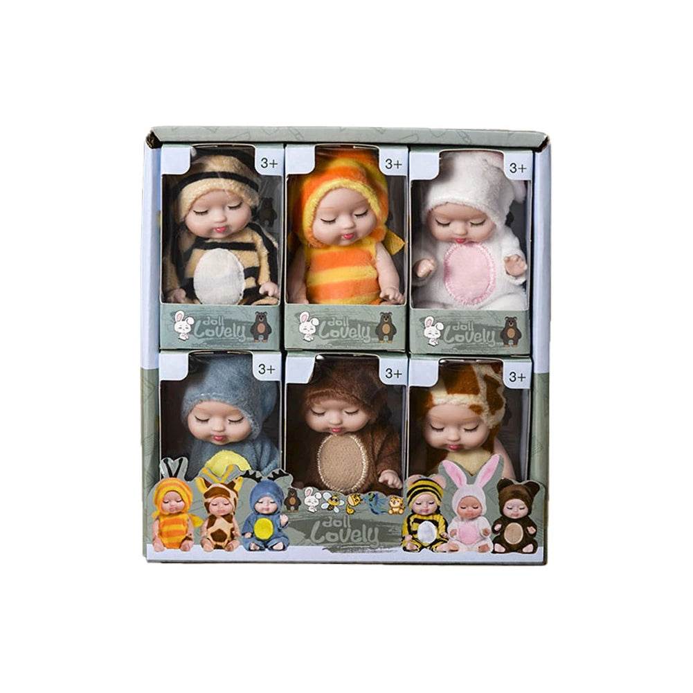 Cute 6Pcs Mini Dolls Set Sleeping Baby Gift For Kids - ToylandEU