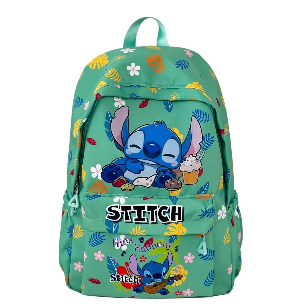 Cute Backpack Stitch Character Diamond Lattice Pattern Lightweight For Primary School Students - ToylandEU