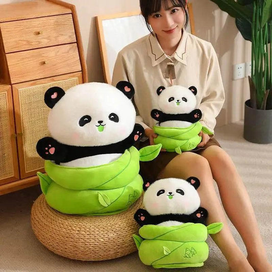  Cute Bamboo Panda Dinosaur Rabbit Plush Toy for Home Decoration and Comfort Sleep Pillow -  ToylandEU™