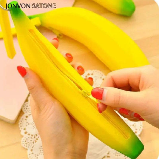 Cute Banana Silicone Pencil Bag For Kids School Supplies - ToylandEU