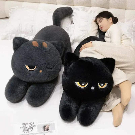  Cat Plush Pillow Ultra Soft Black Cat Cushion -  ToylandEU™