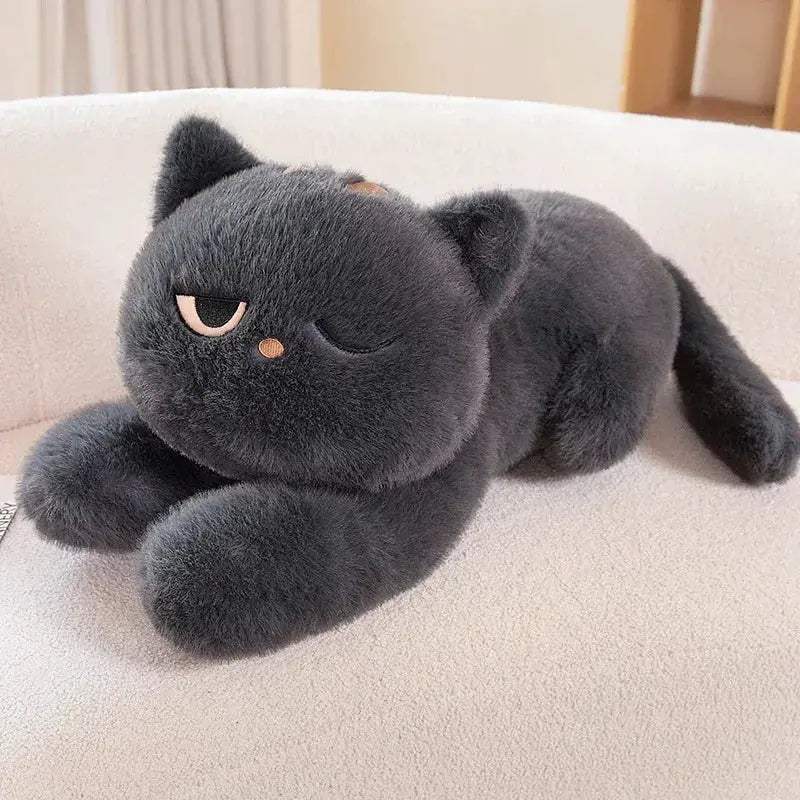Cute Black Cat Plush Pillow Cushion For Cozy Cat Naps - ToylandEU