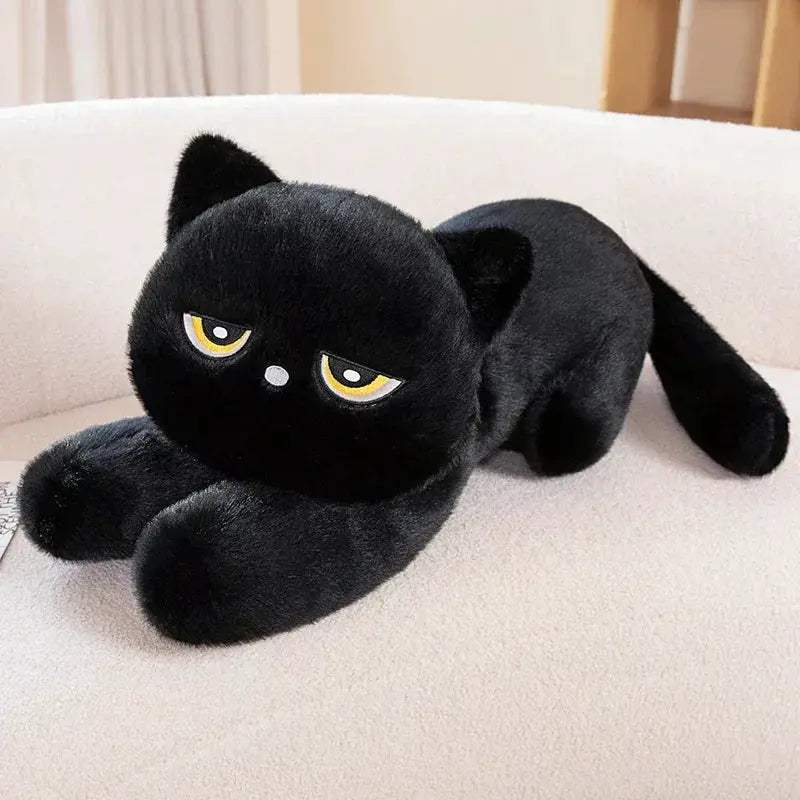 Cute Black Cat Plush Pillow Cushion For Cozy Cat Naps - ToylandEU