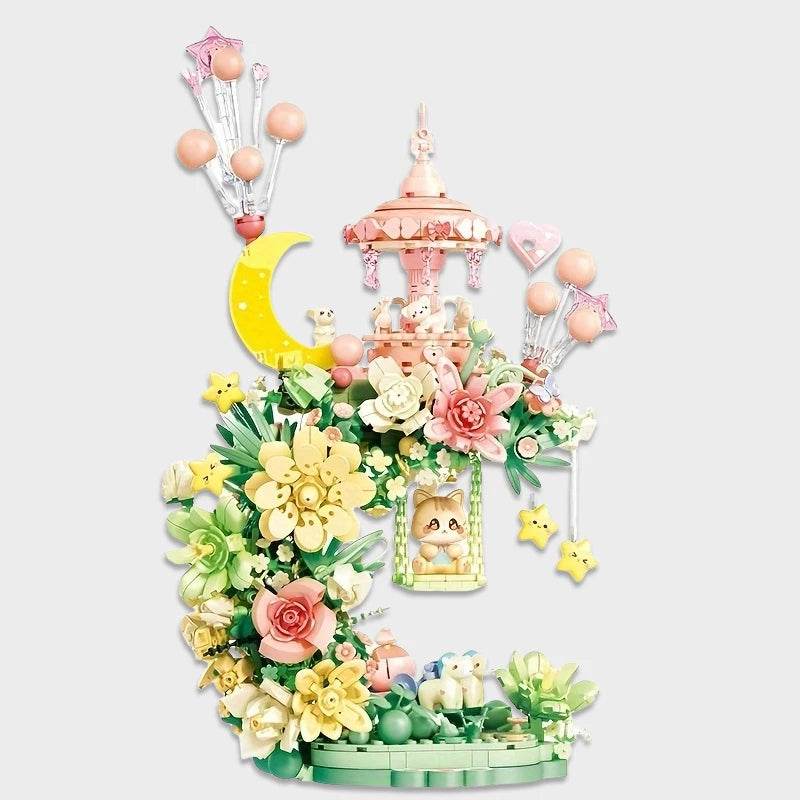 Cute Building Blocks Lighting Carousel For Kids Gifts - ToylandEU