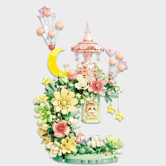 Cute Building Blocks Lighting Carousel For Kids Gifts - ToylandEU