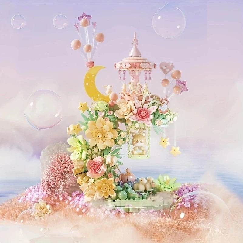 Cute Building Blocks Lighting Carousel For Kids Gifts - ToylandEU