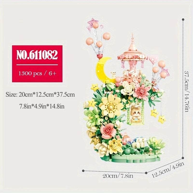 Cute Building Blocks Lighting Carousel For Kids Gifts - ToylandEU