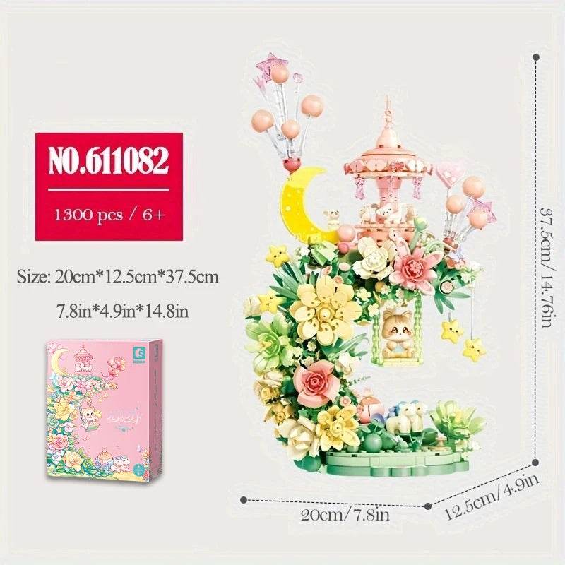 Cute Building Blocks Lighting Carousel For Kids Gifts - ToylandEU