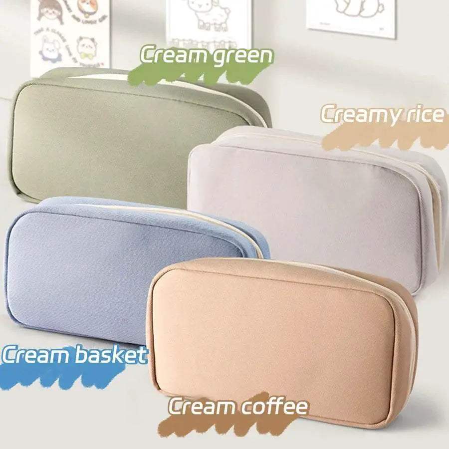 Cute Canvas Pencil Case Expandable Large Capacity Students - ToylandEU