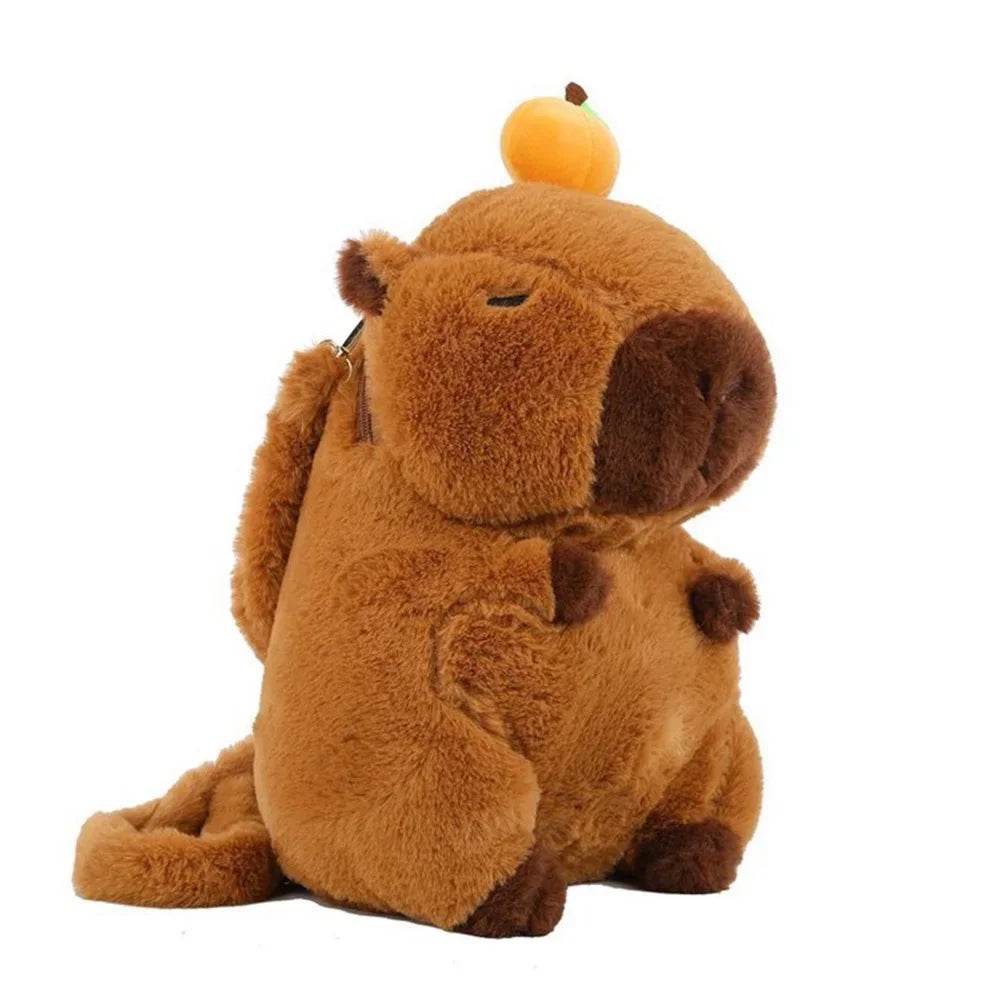 Cute Capybara Plush Backpack Funny Cartoon Capybara Shoulder Bag Student Fur Bag School Bag for Kids - ToylandEU