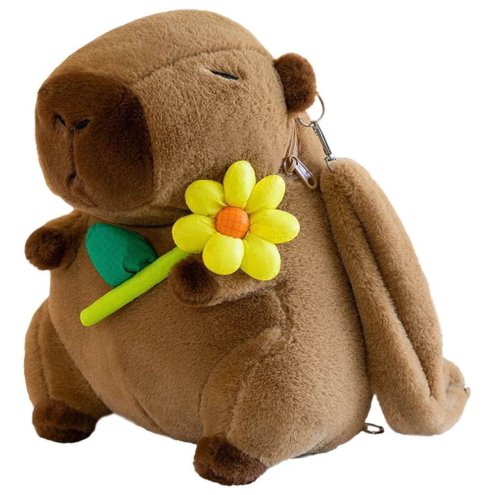 Cute Capybara Plush Backpack Funny Cartoon Capybara Shoulder Bag Student Fur Bag School Bag for Kids - ToylandEU