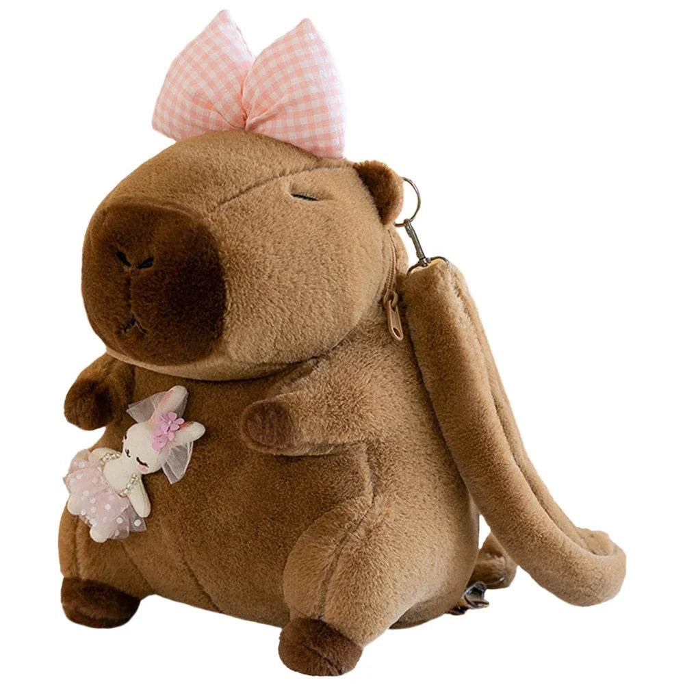 Cute Capybara Plush Backpack Funny Cartoon Capybara Shoulder Bag Student Fur Bag School Bag for Kids - ToylandEU
