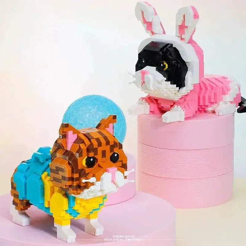 Cute Cartoon Cat Building Blocks Diamond Bricks Educational Toy - ToylandEU