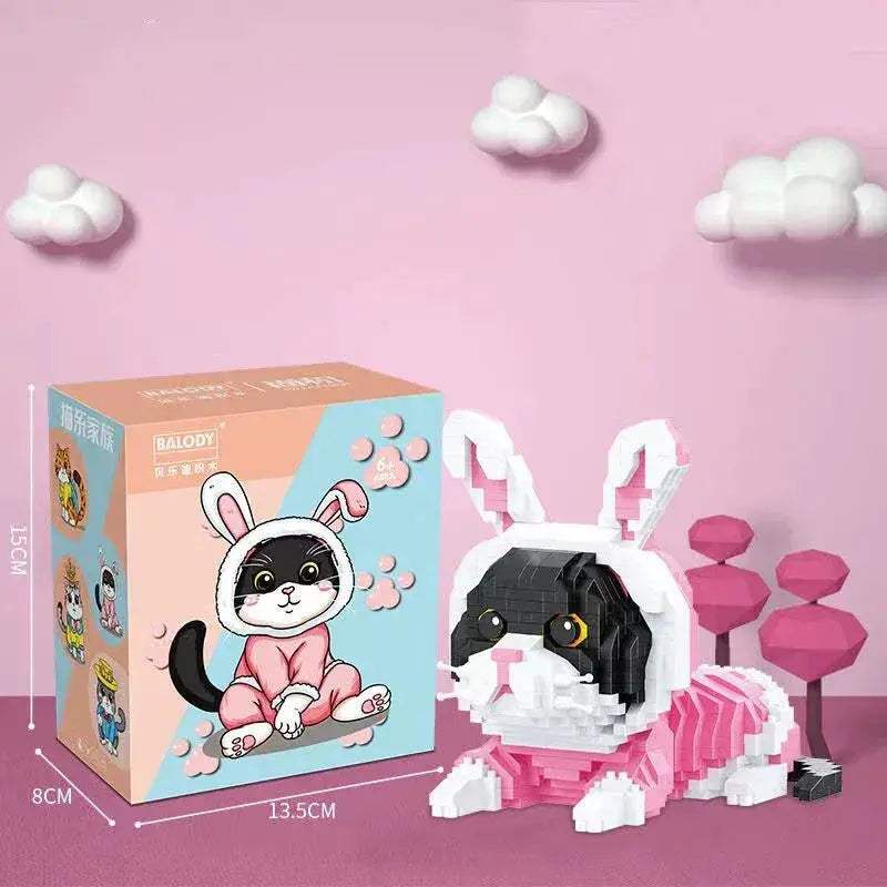 Cute Cartoon Cat Building Blocks Diamond Bricks Educational Toy - ToylandEU