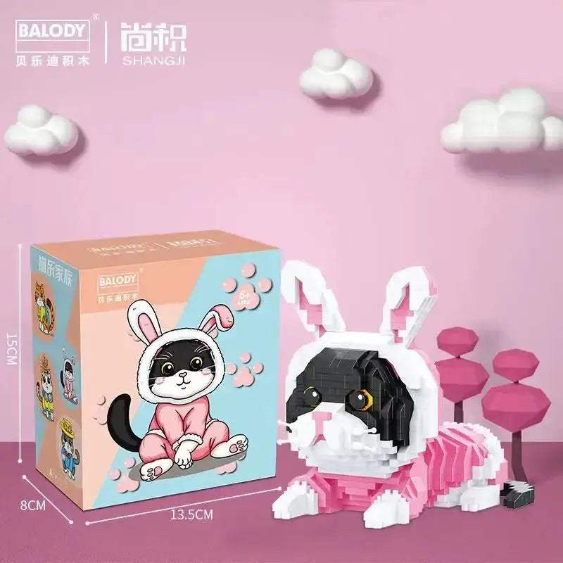 Cute Cartoon Cat Building Blocks Diamond Bricks Educational Toy - ToylandEU