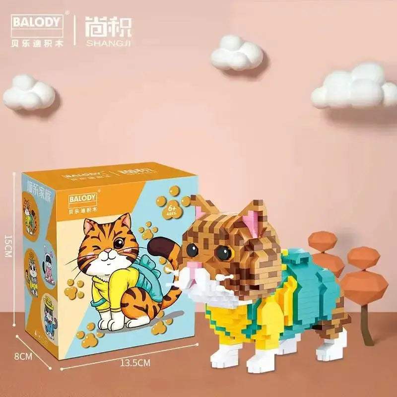 Cute Cartoon Cat Building Blocks Diamond Bricks Educational Toy - ToylandEU