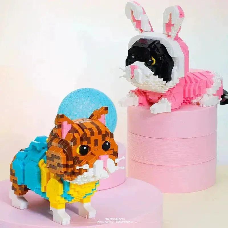  Cute Cartoon Cat Building Blocks Educational Toy Safe -  ToylandEU™