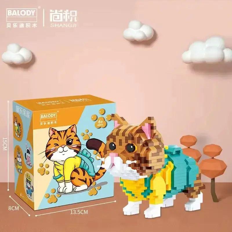  Cute Cartoon Cat Building Blocks Educational Toy Safe -  ToylandEU™