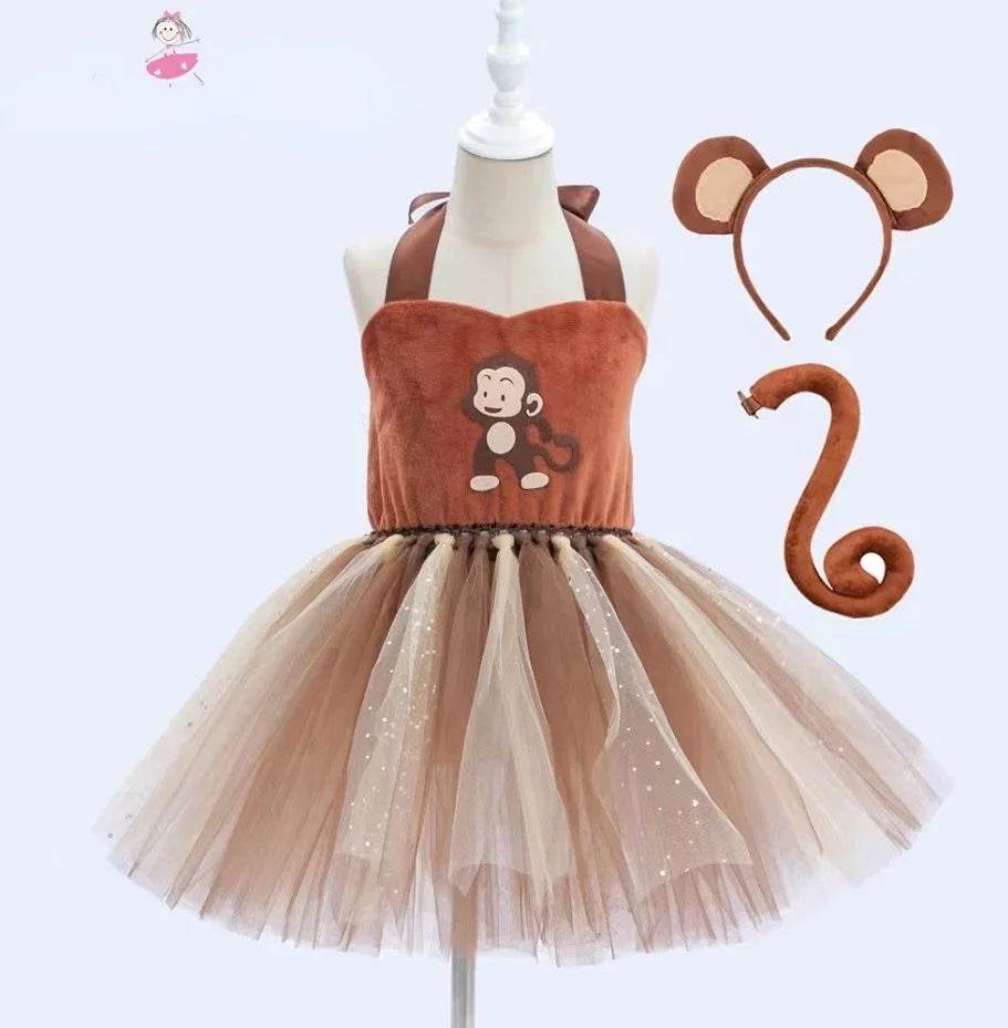 Cute Costume Animal Print Tutu Dress For Baby Girls - ToylandEU