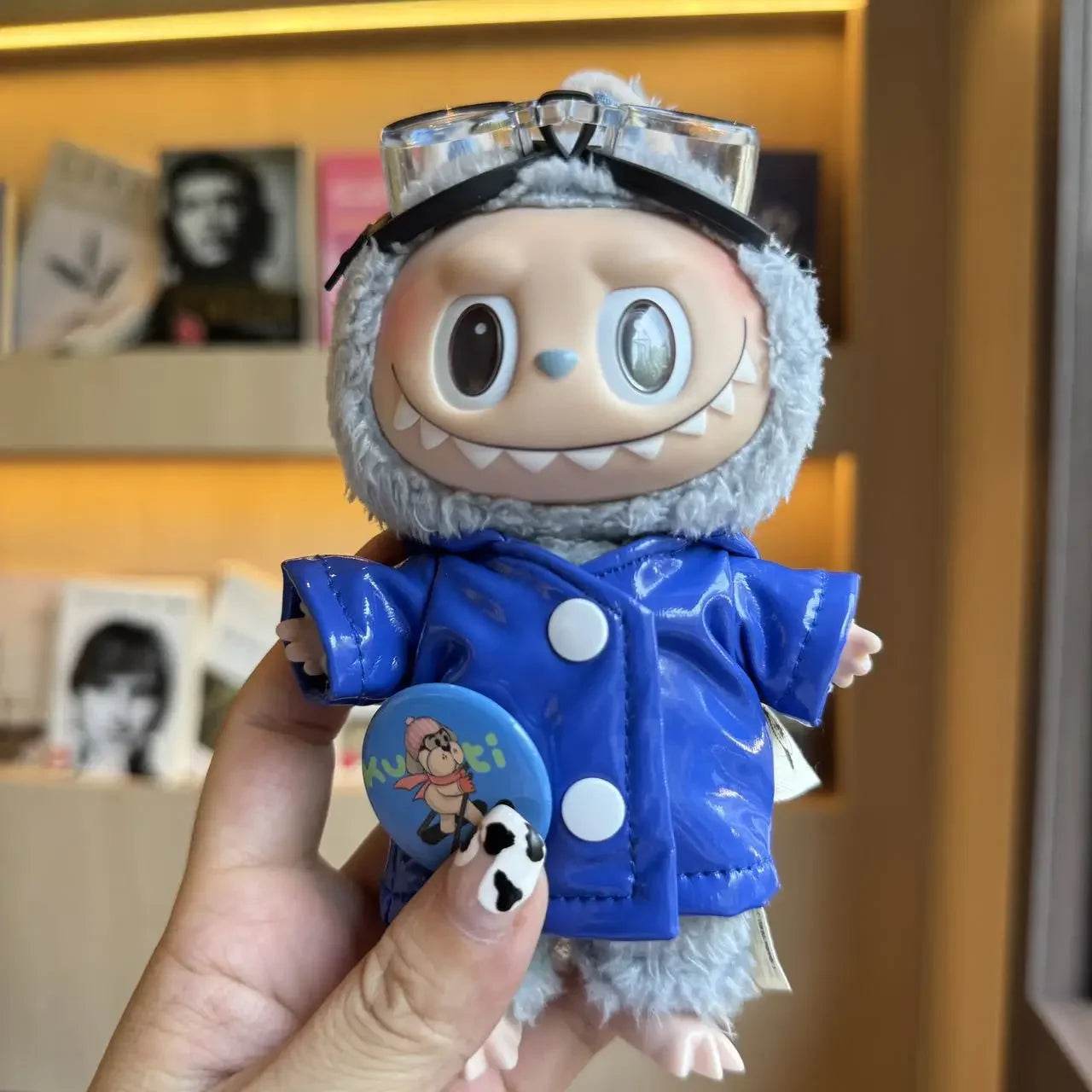 Cute Doll Accessories Pilot Raincoat Hooded Cape For Labubu - ToylandEU