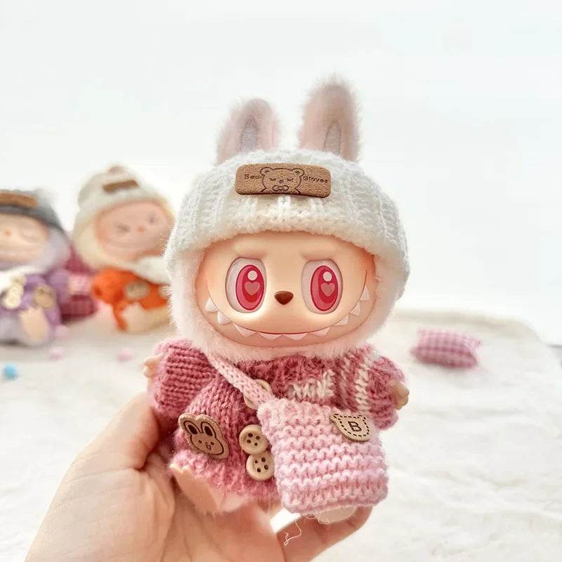 Cute Doll Accessories Sweater Set For Labubu 17cm Dolls - ToylandEU