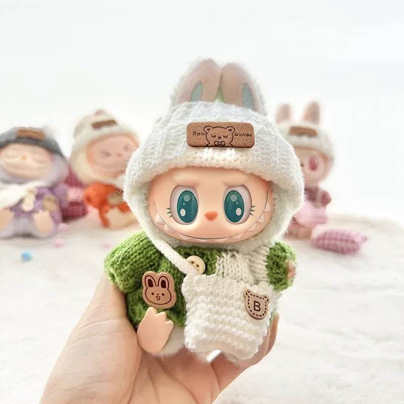 Cute Doll Accessories Sweater Set For Labubu 17cm Dolls - ToylandEU