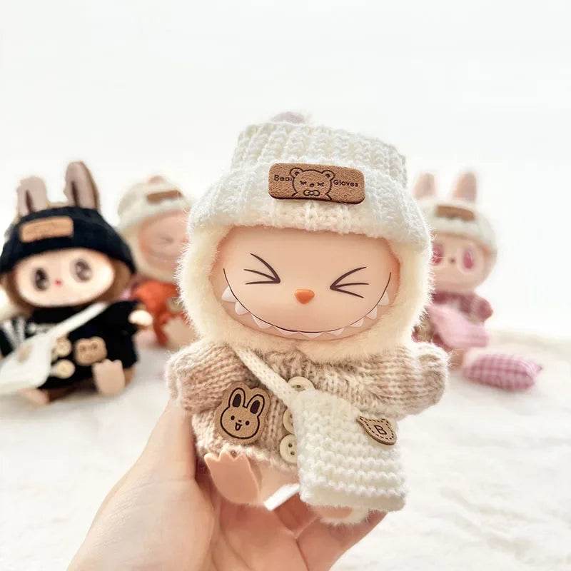 Cute Doll Accessories Sweater Set For Labubu 17cm Dolls - ToylandEU