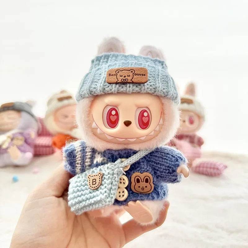 Cute Doll Accessories Sweater Set For Labubu 17cm Dolls - ToylandEU