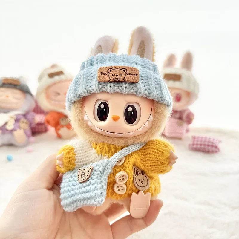 Cute Doll Accessories Sweater Set For Labubu 17cm Dolls - ToylandEU